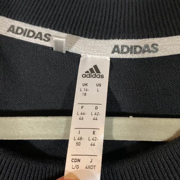 Adidas Black Knit Ribbed Side Slit Sweater Top - Picture 7 of 8